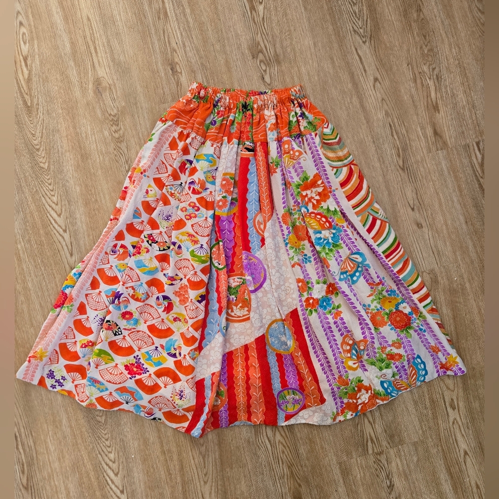 Vintage Floral A-Line Skirt